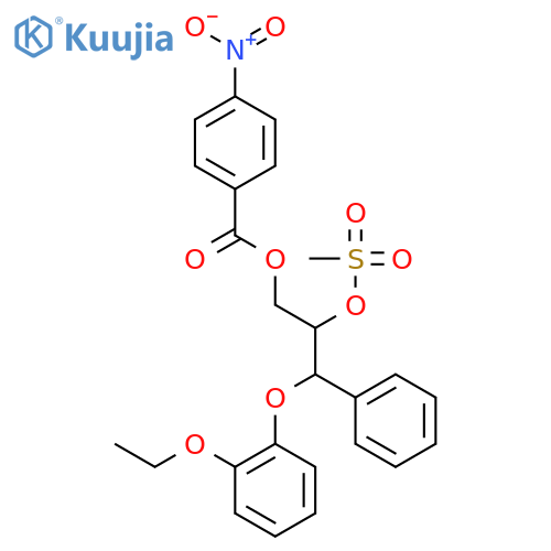 (2RS,3RS)-3-(2-Ethoxyphenoxy)-2-methanesulfonyloxy-1-(4-nitrobenzoyloxy)-3-phenylpropane structure