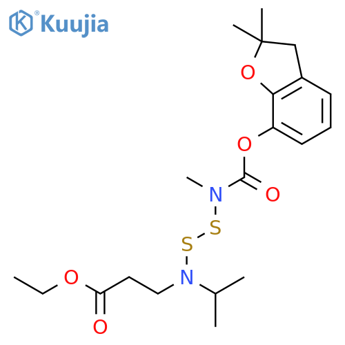b-Alanine,N-[[[[(2,3-dihydro-2,2-dimethyl-7-benzofuranyl)oxy]carbonyl]methylamino]dithio]-N-(1-methylethyl)-,ethyl ester structure
