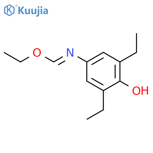 Methanimidic acid, N-(3,5-diethyl-4-hydroxyphenyl)-, ethyl ester structure