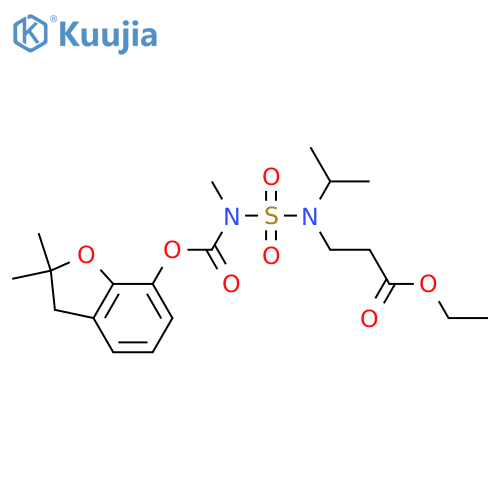 ethyl N-[{[(2,2-dimethyl-2,3-dihydro-1-benzofuran-7-yl)oxy]carbonyl}(methyl)sulfamoyl]-N-propan-2-yl-beta-alaninate structure