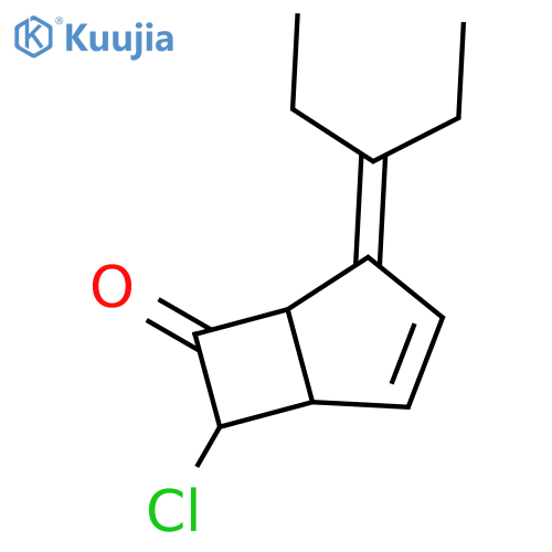 (1S,5S,7S)-7-chloro-4-(pentan-3-ylidene)bicyclo[3.2.0]hept-2-en-6-one structure
