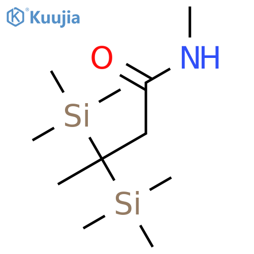 Butanamide, N-methyl-3,3-bis(trimethylsilyl)- structure