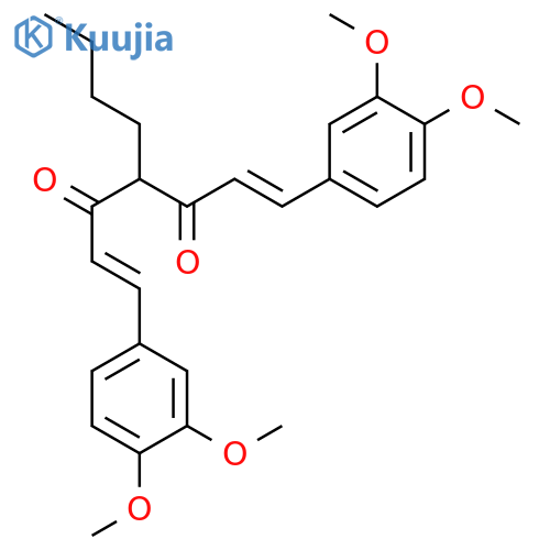 1,6-Heptadiene-3,5-dione, 4-butyl-1,7-bis(3,4-dimethoxyphenyl)-, (E,E)- structure