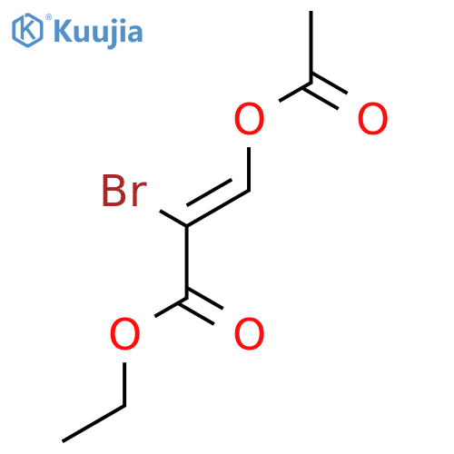 2-Propenoic acid, 3-(acetyloxy)-2-bromo-, ethyl ester structure