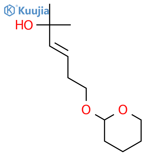 3-Hexen-2-ol, 2-methyl-6-[(tetrahydro-2H-pyran-2-yl)oxy]-, (E)- structure