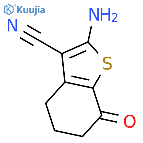 2-Amino-4,5,6,7-tetrahydro-7-oxobenzobthiophene-3-carbonitrile structure