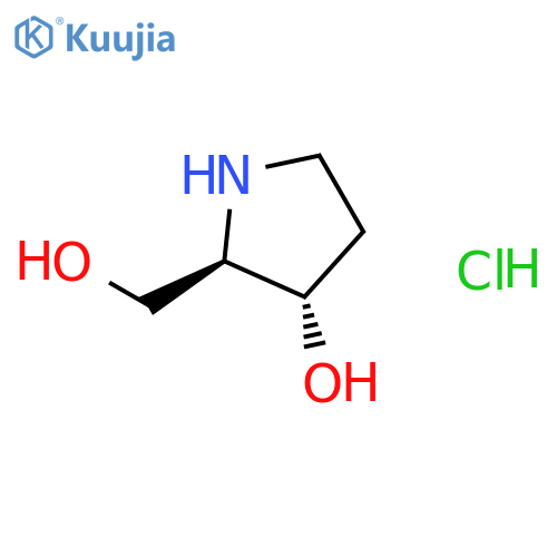 (2R,3S)-2-(hydroxymethyl)pyrrolidin-3-ol;hydrochloride structure