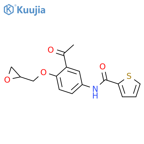 2-Thiophenecarboxamide, N-[3-acetyl-4-(oxiranylmethoxy)phenyl]- structure