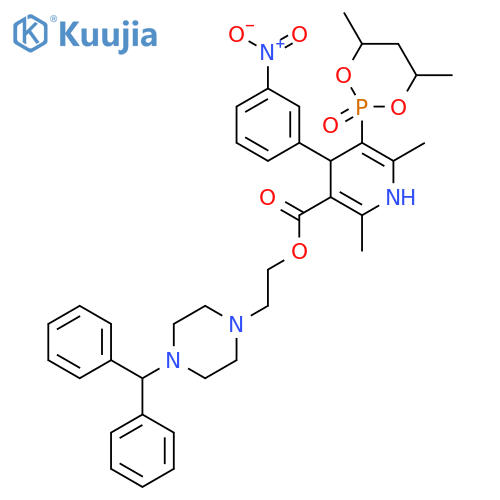 2-(4-Benzhydrylpiperazin-1-yl)ethyl 5-(4,6-dimethyl-2-oxo-1,3,2lambda5-dioxaphosphinan-2-yl)-2,6-dimethyl-4-(3-nitrophenyl)-1,4-dihydropyridine-3-carboxylate structure
