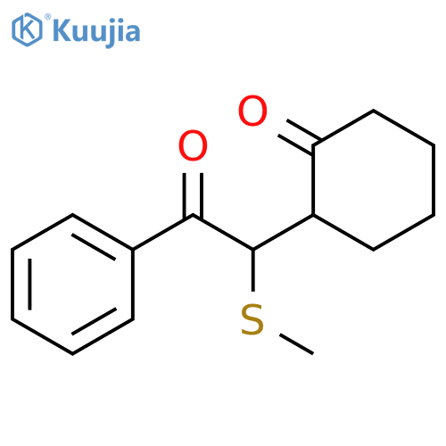 Cyclohexanone, 2-[1-(methylthio)-2-oxo-2-phenylethyl]- structure