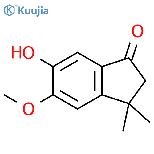 1H-Inden-1-one, 2,3-dihydro-6-hydroxy-5-methoxy-3,3-dimethyl- structure