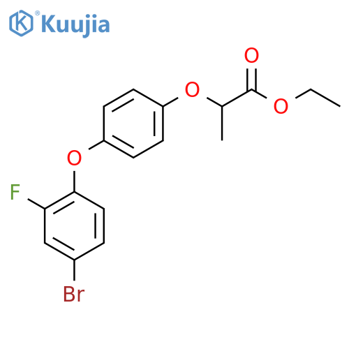 Propanoic acid, 2-[4-(4-bromo-2-fluorophenoxy)phenoxy]-, ethyl ester structure