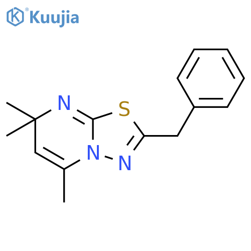 7H-1,3,4-Thiadiazolo[3,2-a]pyrimidine, 5,7,7-trimethyl-2-(phenylmethyl)- structure