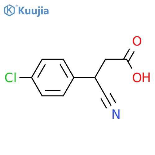 Benzenepropanoic acid,4-chloro-b-cyano- structure