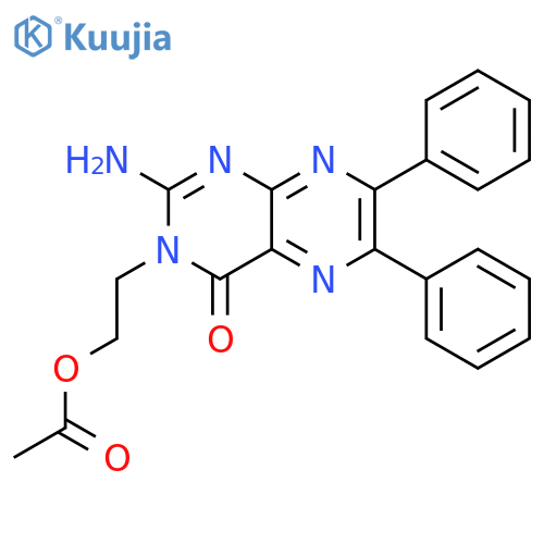 4(3H)-Pteridinone, 3-[2-(acetyloxy)ethyl]-2-amino-6,7-diphenyl- structure