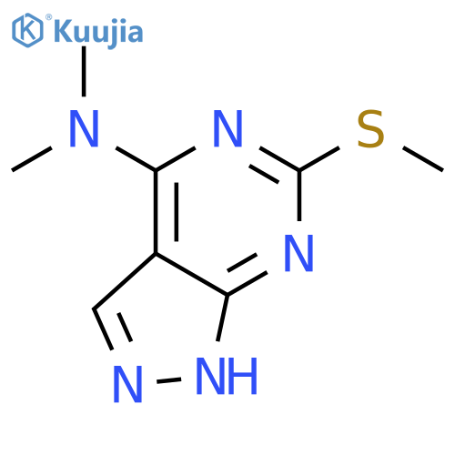 N,N-Dimethyl-6-(methylthio)-1H-pyrazolo[3,4-d]pyrimidin-4-amine structure