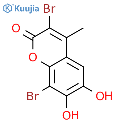 3,8-Dibromo-6,7-dihydroxy-4-methyl-2H-chromen-2-one structure