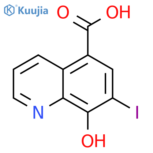 5-Quinolinecarboxylic acid, 8-hydroxy-7-iodo- structure