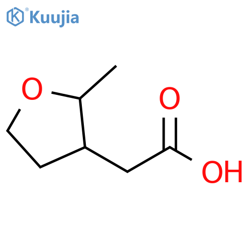 2-(2-methyloxolan-3-yl)acetic acid, Mixture of diastereomers structure
