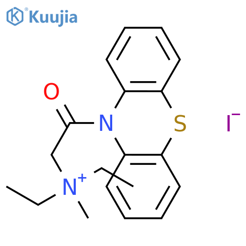 diethyl-methyl-(2-oxo-2-phenothiazin-10-yl-ethyl)azanium iodide structure