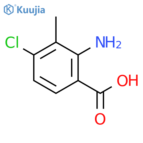 2-Amino-4-chloro-3-methylbenzoic Acid structure