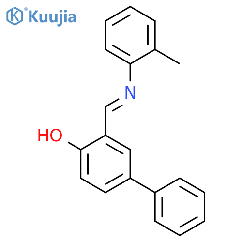 [1,1'-Biphenyl]-4-ol, 3-[[(2-methylphenyl)imino]methyl]- structure