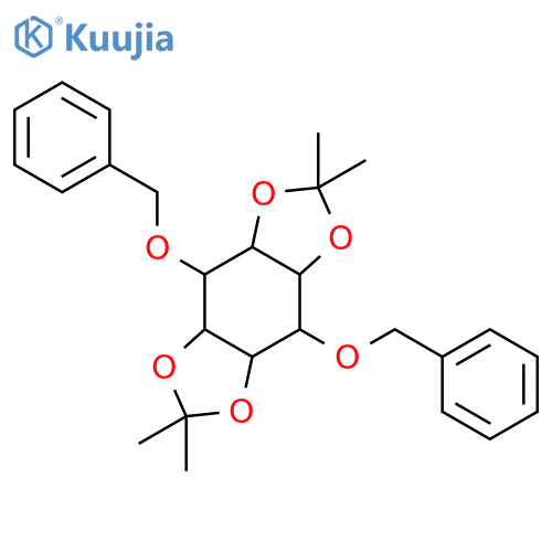 myo-Inositol,1,2:4,5-bis-O-(1-methylethylidene)-3,6-bis-O-(phenylmethyl)- structure