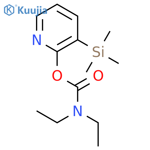 Carbamic acid, diethyl-, 3-(trimethylsilyl)-2-pyridinyl ester structure