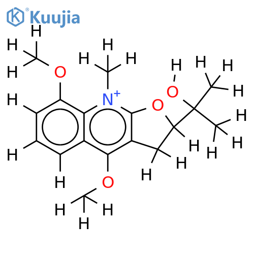 (R)-2-(alpha-Hydroxy-isopropyl)-4,8-dimethoxy-9-methyl-2,3-dihydro-furo[2,3-b]chinolinium; Jodid structure