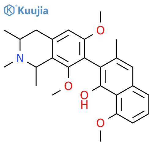 2-[(1R,3S)-6,8-dimethoxy-1,2,3-trimethyl-1,2,3,4-tetrahydroisoquinolin-7-yl]-8-methoxy-3-methylnaphthalen-1-ol structure
