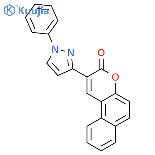 3H-Naphtho[2,1-b]pyran-3-one, 2-(1-phenyl-1H-pyrazol-3-yl)- structure