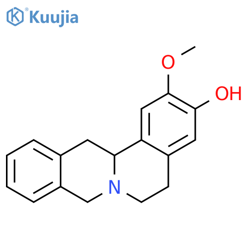 6H-Dibenzo[a,g]quinolizin-3-ol, 5,8,13,13a-tetrahydro-2-methoxy- structure