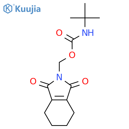 (1,3-dioxo-1,3,4,5,6,7-hexahydro-2H-isoindol-2-yl)methyl tert-butylcarbamate structure