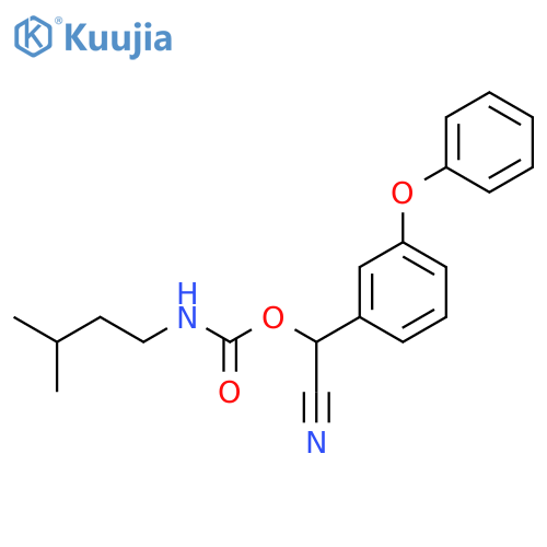 cyano(3-phenoxyphenyl)methyl (3-methylbutyl)carbamate structure