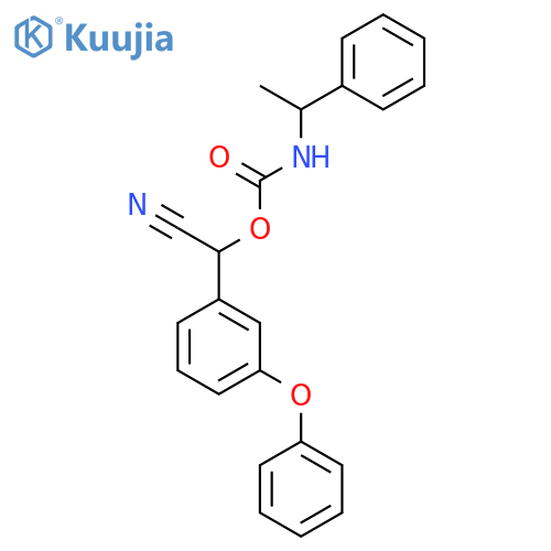 cyano(3-phenoxyphenyl)methyl (1-phenylethyl)carbamate structure