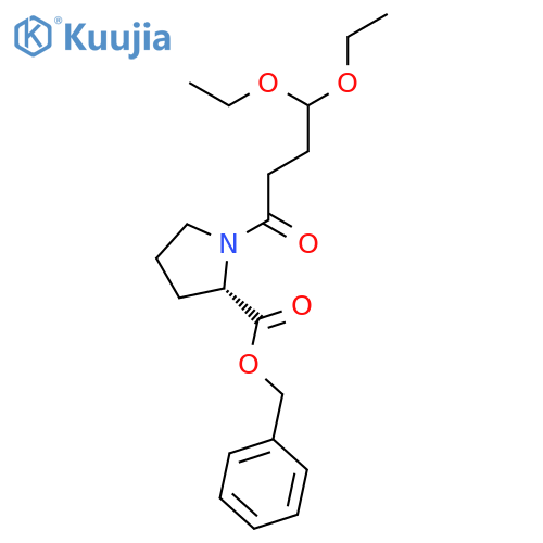 L-Proline, 1-(4,4-diethoxy-1-oxobutyl)-, phenylmethyl ester structure