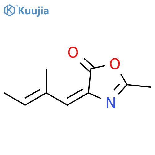 5(4H)-Oxazolone,2-methyl-4-(2-methyl-2-buten-1-ylidene)- structure