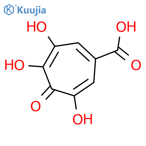 1,3,6-Cycloheptatriene-1-carboxylicacid, 3,4,6-trihydroxy-5-oxo- structure