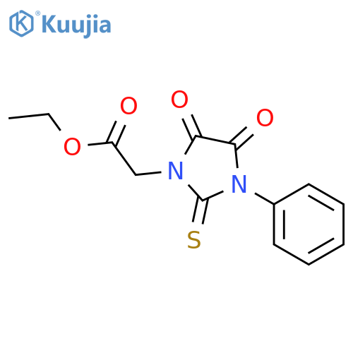 1-Imidazolidineacetic acid, 4,5-dioxo-3-phenyl-2-thioxo-, ethyl ester structure