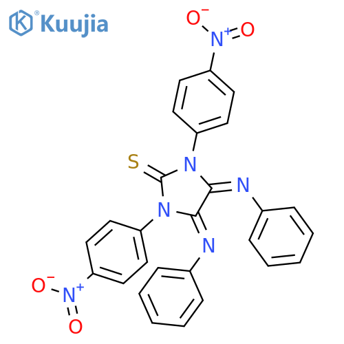 2-Imidazolidinethione, 1,3-bis(4-nitrophenyl)-4,5-bis(phenylimino)- structure