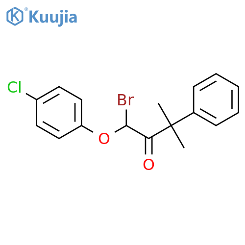 2-Butanone, 1-bromo-1-(4-chlorophenoxy)-3-methyl-3-phenyl- structure