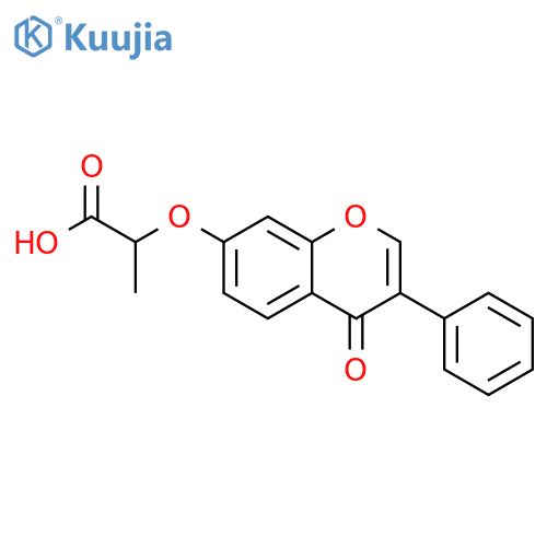 2-(4-Oxo-3-phenyl-4H-chromen-7-yl)oxypropanoic acid structure