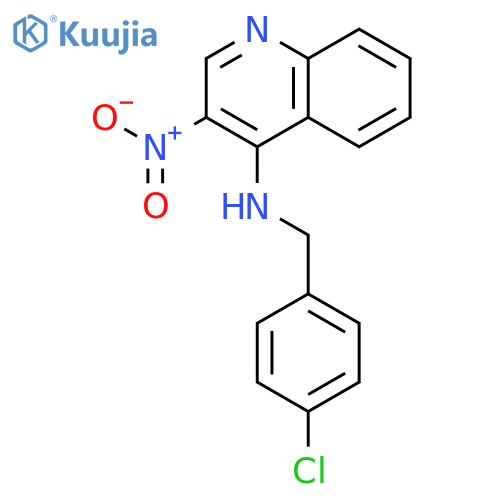 4-Quinolinamine, N-[(4-chlorophenyl)methyl]-3-nitro- structure
