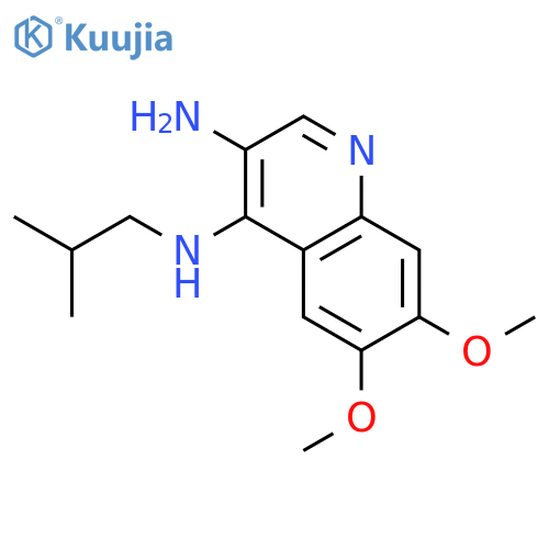 3,4-Quinolinediamine, 6,7-dimethoxy-N4-(2-methylpropyl)- structure