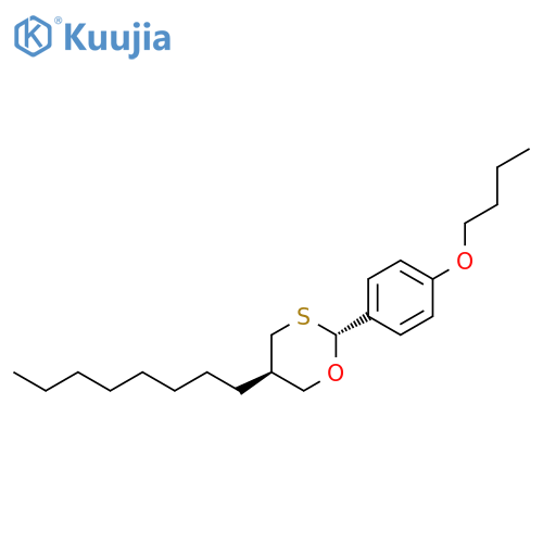1,3-Oxathiane, 2-(4-butoxyphenyl)-5-octyl-, trans- structure