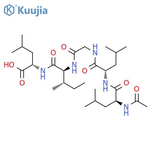 L-Leucine, N-[N-[N-[N-(N-acetyl-L-leucyl)-L-leucyl]glycyl]-L-isoleucyl]- structure