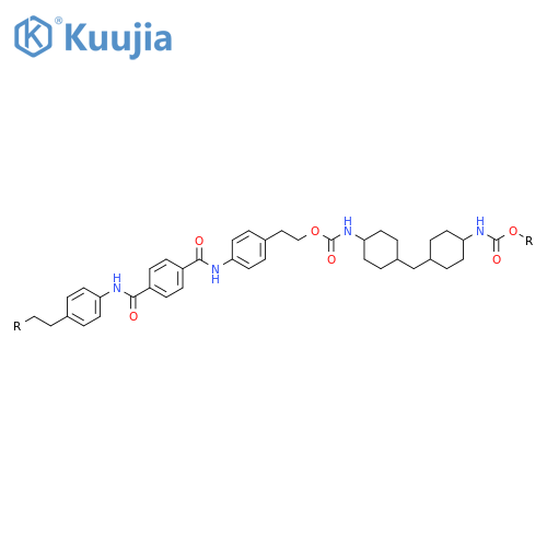 Poly(oxycarbonylimino-1,4-cyclohexanediylmethylene-1,4-cyclohexanediyliminocarbonyloxy-1,2-ethanediyl-1,4-phenyleneiminocarbonyl-1,4-phenylenecarbonylimino-1,4-phenylene-1,2-ethanediyl) structure