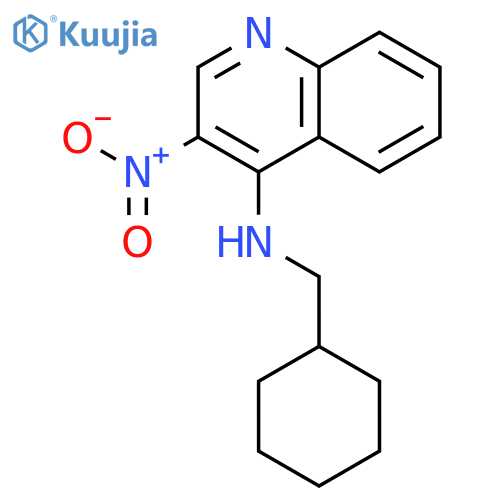 4-Quinolinamine, N-(cyclohexylmethyl)-3-nitro- structure