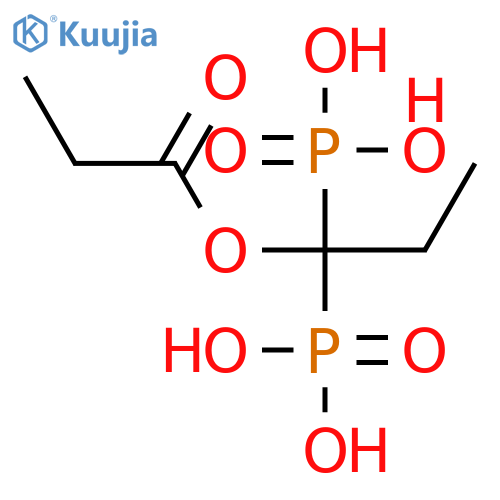 Phosphonic acid, [1-(1-oxopropoxy)propylidene]bis- structure