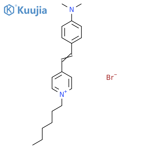 Pyridinium, 4-[2-[4-(dimethylamino)phenyl]ethenyl]-1-hexyl-, bromide structure